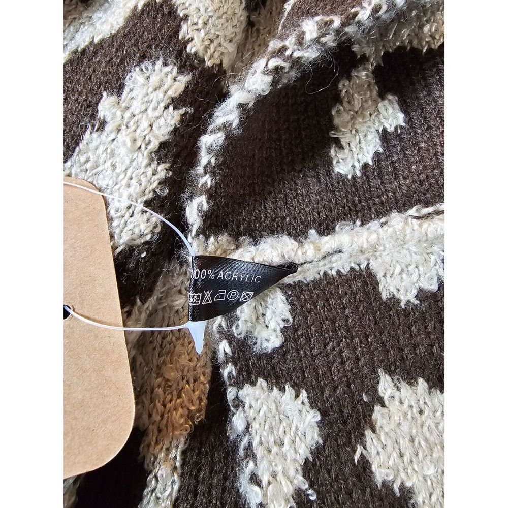 Infinity scarf in brown and tan animal print pattern